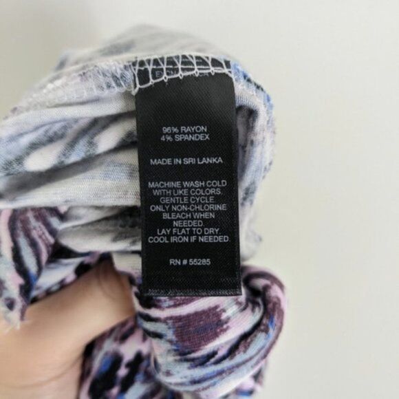 Express Blue and Multi Smocked Maxi Dress Small - Picture 9 of 9